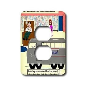 Londons Times Funny Music Cartoons - Retired Greyhound - Light Switch Covers - 2 plug outlet cover