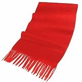 Basile Extra-Soft Bright Red Cashmere Long Scarf
