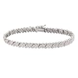 Sterling Silver Diamond Accented San Marco Bracelet