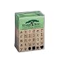 Ek Success Image Tree Wood Handle Rubber Stamp Set, Antique Typewriter Alphabet/Lower