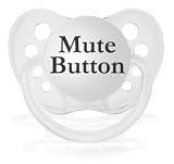 MUTE BUTTON Pacifier - Expressions Pacifier - Clear & White