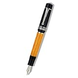 Delta Dolce Vita Medium 18kt NibFountain Pen with Platinum Mask (Orange/Black)