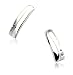 White Ice - Sterling Silver Bars with 4 Diamonds Earrings