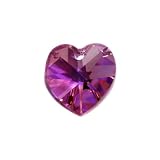 Cristal Swarovski - Coeurs amethyste ab (2)
