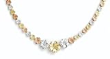 14K Tricolor Plumeria Necklace - GHCL337