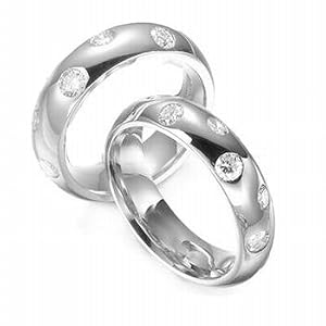 Platinum His and Her Wedding Band Sets PLT-WBHH1576 www.WeddingBandsWorld.com