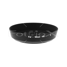 Fotodiox Lens Hood for Nikon 28mm f/2.8 D-AF, 35-70mm f/3.3-4.5, 24-70mm f/3.5-5.6 IX Lenses, replaces Nikon HN-2 Lens Hood (52mm Screw-In)