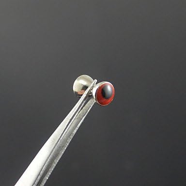 20PCS L Size Brass Dumbbell Red Eyes Fly Fishing / Tying Material 4.8mm