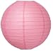 Parallel Ribbed Pink 12-Inch Round Paper Lantern
