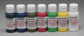 1101 Air-Tex Textile Airbrush Paint Set Primary 