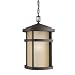Kichler Lighting 11066AZ Lantana 1-Light Fluorescent Outdoor Pendant, Architectural Bronze with Light Umber Glass