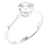 Size 7 Round Cz Double Gift Fashion Jewelry Ring Sterling Silver