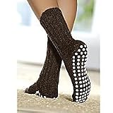 Men's / Women's Treaded 100% Wool Slipper Socks, Pair