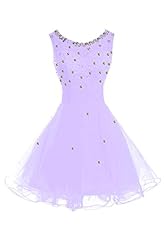 Keyhole Beaded Sequined Cocktail Above the Knee Short Organza/Satin Scoop Neck Prom Dress/Mini Dress 