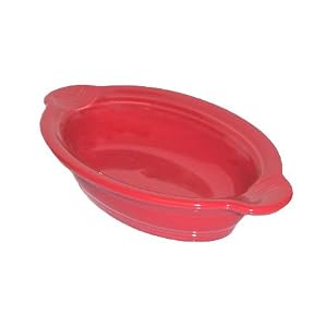 Fiesta 9 Inch by 5 Inch Individual Oval Casserole, Scarlet by 