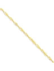 14k Yellow Gold 24in 1.70mm Singapore Necklace Chain. Metal Wt- 3.52g
