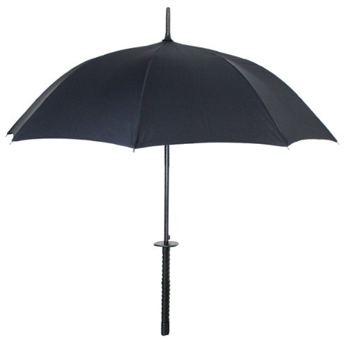 KIKKERLAND(キッカーランド) サムライアンブレラ 日本刀風侍雨傘 ブラック ストラップ付(専用巾着袋入り)