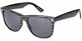 1980's Wayfarer Style Multi-Color Stripes Fashion Sunglasses with Full Tinted Lens - New !