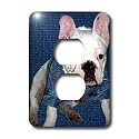 Dogs Bulldog - French Bulldog Puppy - Light Switch Covers - 2 plug outlet cover