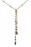 Image of Necklace - N181 - Lariat Style - Swarovski (tm) Crystals and Mixed Beads ~ Smoky Topaz & Topaz (Browns) 22