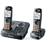 Panasonic DECT 6.0 Digital Expandable Dual Handset Cordless Phone with Dual Keypad, Talking Caller ID, Talking Alarm Clock and Answering System (Model# KX-TG9342T)