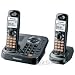 Panasonic DECT 6.0 Digital Expandable Dual Handset Cordless Phone with Dual Keypad, Talking Caller ID, Talking Alarm Clock and Answering System (Model# KX-TG9342T)