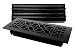 Tools & Hardware : GL2BG-D - 12" x 4" Black Iron Register - with Holes