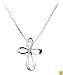 Sterling Silver Eternity Cross Pendant, 18