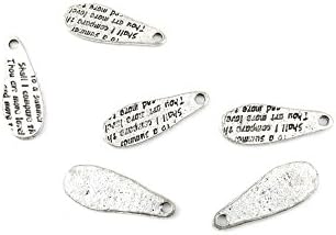 Jewelry Making Charms Antique Ancient Silver Tone Findings Jewellery Charme Bulk Wholesale Supplies Supply 71672 Words Strip Sign