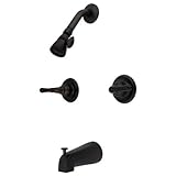 Kingston Brass KB245 Magellan Tub and Shower Faucet 2-Magellan Handles, Oil Rubbed Bronze [並行輸入品]