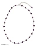 Amethyst choker, 'Sparkling Wine' 0.2