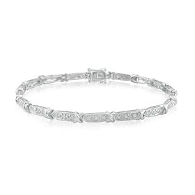 1 4ct Diamond Tennis Bracelet Crafted in Sterling Silver by 