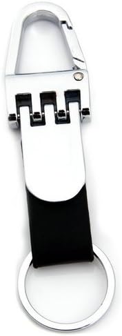 Key Loops holder Leather Keychain Metal Silver Keyring Belt Buckle Style