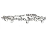 Clear Crystal and Silver Flower Bracelet