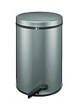 Wesco 117 232-03 Tretabfallsammler Softer, 14 Liter, feuerverzinker Einsatz, neusilber