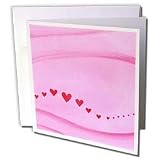 CherylsArt Hearts - Wave of Red Hearts for Wedding Love and Valentines - Greeting Cards-6 Greeting Cards with envelopes