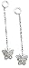Sterling Silver Diamond Butterfly Drop Earring Jackets