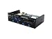 サイズ 5インチベイ用12in1カードリーダー+6チャンネルファンコン+各種I/Oコネクタ スリム光学ドライブ用スロット付 ブラック 【コンパネ4号 (SCKMPN-1000-BK)】: コネクタ:S-ATAデータ及び電源×各1個、USB2.0×2個、ラインin、マイクin、オーディオout各1個、IEEE1394×1個。スロット:スリム光学ドライブ用スロット×1(4チャンネルファンコントローラーモジュールと排他利用)...