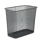 Five-Gallon Mesh Wastebasket, Rectangular, 30 Quart, 16x8-1 2x14, Black URIWMB30RBK by United Receptacle