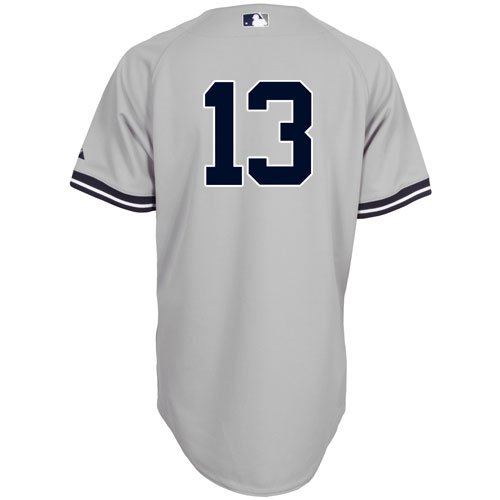 MLB Men's New York Yankees Alex Rodriguez Six Button Authentic Road Jersey (Road Gray, 40/Medium)