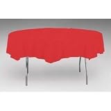 Red Round Paper Tablecover (Single)