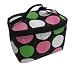 Cute! Cosmetic Makeup Bag Case Retro Polkadots Green Pink Small Polka Dot