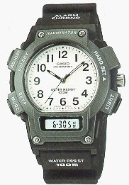 Casio Men's White Dial 3 Hand Date Watch AQ150W N7BVD