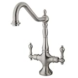 Kingston Brass KS1778ALLS Heritage Kitchen Faucet without Sprayer, Satin Nickel by Kingston Brass
