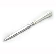 Sterling silver letter opener with rapier blade and feature hallmarks in presentation case
