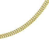 Ladies 18 Triple Strand Diamond Cut Bead Necklace