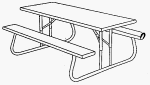 Garden and patio furnitures item: 6' Folding Picnic Table