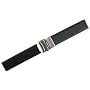 Men's Rubbertech (TM) Silicone Rubber� Watchband Stainless Steel Deployment Buckle Black 18mm
