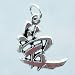 Sterling Silver Asian Love Symbol Charm or Pendant, #11433