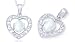 Oval Cut Moonstone Heart Pendant Sterling SIlver